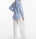 Chemis dos nu rayée bleu MGN Boutique